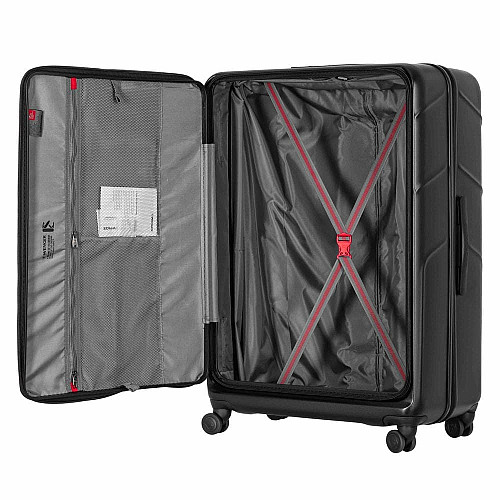 Чемодан Wenger Amplix Hardside Large, большой, поликарбонат, TSA, 4 колеса, расширение, черный