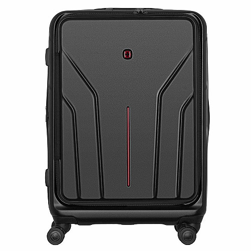 Чемодан Wenger Amplix Hardside Medium, средний, поликарбонат, TSA, 4 колеса, расширение, черный