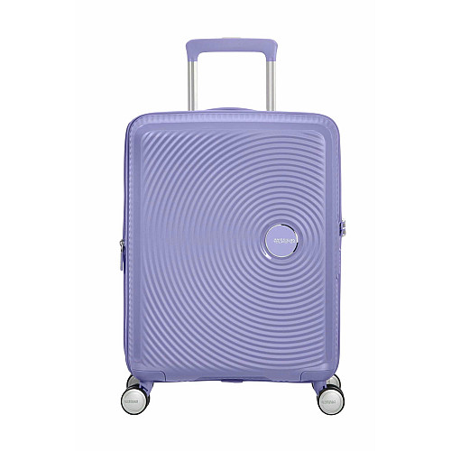 Чемодан American Tourister, Soundbox, полипропилен, малый, 55см, 35.5/41л, TSA, 4 колеса, EXP, лавандовый