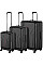 Набор чемоданов Wenger Amplix Hardside, поликарбонат, (S+M+L), TSA, 4 колеса, EXP, черный