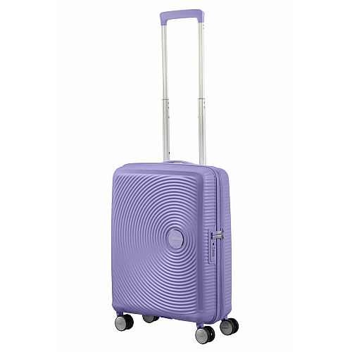 Чемодан American Tourister, Soundbox, полипропилен, малый, 55см, 35.5/41л, TSA, 4 колеса, EXP, лавандовый