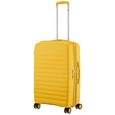Валіза 2E, Aero, поліпропілен, середня, 63/78 л, TSA, 4 колеса, EXP, бурштиново-жовтий