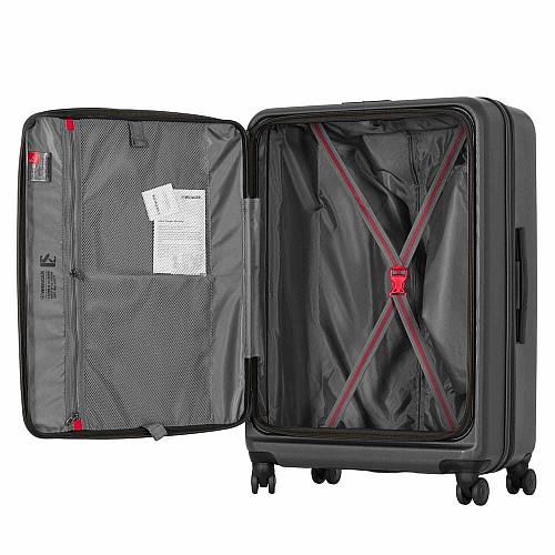 Чемодан Wenger Skyon Hardside Large, большой, поликарбонат, TSA, 4 колеса, расширение, серый