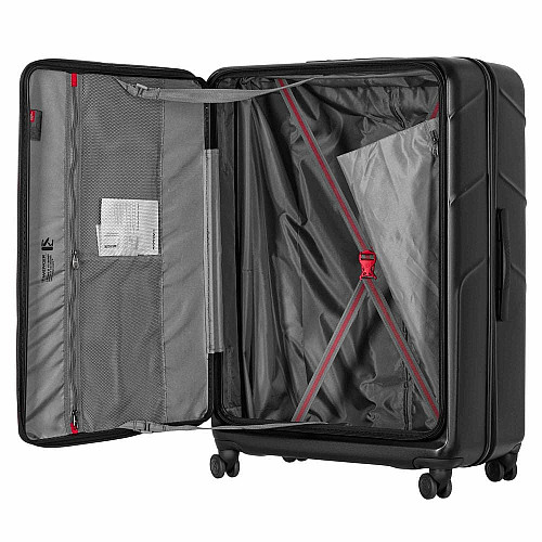 Чемодан Wenger Amplix Hardside Large, большой, поликарбонат, TSA, 4 колеса, расширение, черный