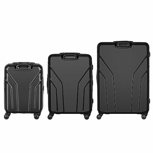 Набор чемоданов Wenger Amplix Hardside, поликарбонат, (S+M+L), TSA, 4 колеса, EXP, черный