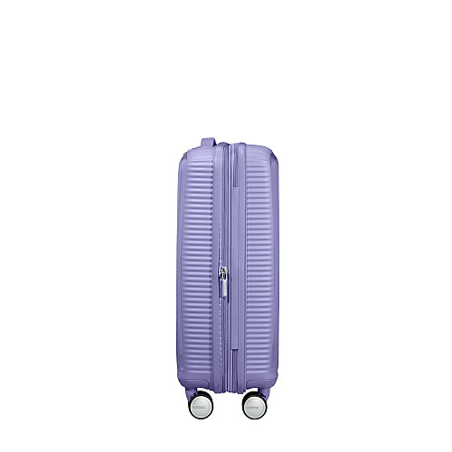 Чемодан American Tourister, Soundbox, полипропилен, малый, 55см, 35.5/41л, TSA, 4 колеса, EXP, лавандовый