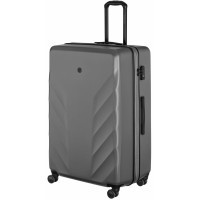 Чемодан Wenger, Motion, поликарбонат, гигант, 81см, 135/157л, TSA, 4 колеса, серый