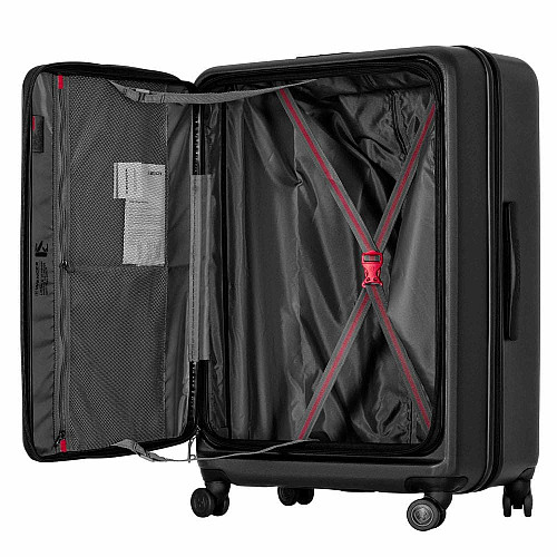 Чемодан Wenger Skyon Hardside Large, большой, поликарбонат, TSA, 4 колеса, расширение, черный