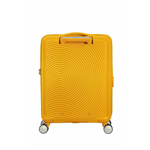 Чемодан American Tourister, Soundbox, полипропилен, малый, 55см, 35.5/41л, TSA, 4 колеса, EXP, желтый