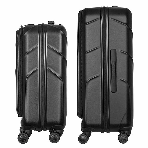 Набор чемоданов Wenger Amplix Hardside, поликарбонат, (S+M), TSA, 4 колеса, EXP, черный
