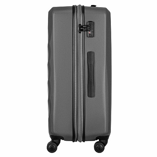 Чемодан Wenger, Motion, поликарбонат, средний, 69см, 85/100л, TSA, 4 колеса, серый