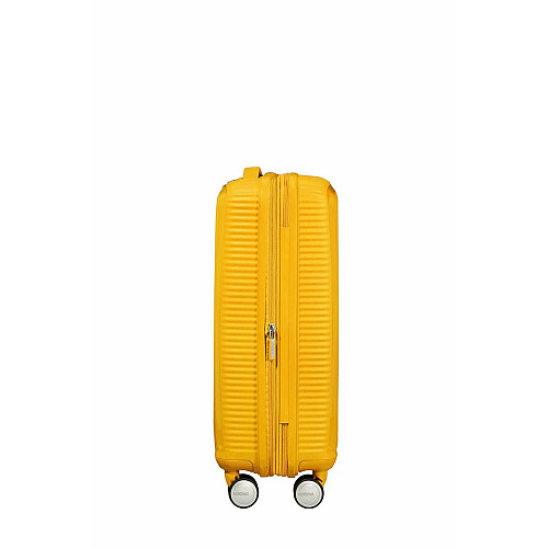 Чемодан American Tourister, Soundbox, полипропилен, малый, 55см, 35.5/41л, TSA, 4 колеса, EXP, желтый