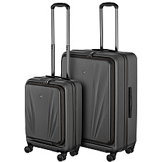 Набор чемоданов Wenger Skyon Hardside, поликарбонат, (S+L), TSA, 4 колеса, расширение, серый