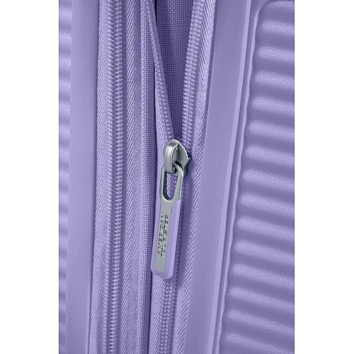 Чемодан American Tourister, Soundbox, полипропилен, малый, 55см, 35.5/41л, TSA, 4 колеса, EXP, лавандовый