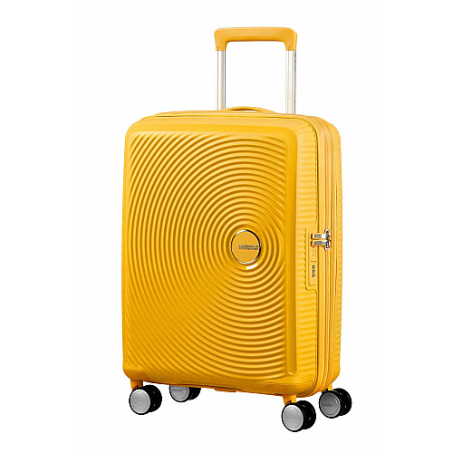 Чемодан American Tourister, Soundbox, полипропилен, малый, 55см, 35.5/41л, TSA, 4 колеса, EXP, желтый