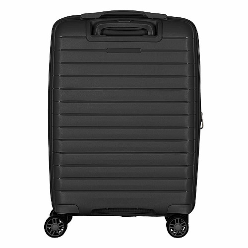 Валіза 2E, Aero, поліпропілен, мала, 35/44 л, TSA, 4 колеса, EXP, чорна