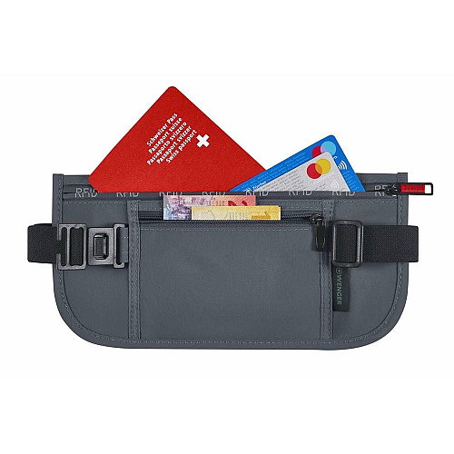 Сумка на пояс, Wenger waist belt with RFID pocket, сіра