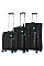 Набор чемоданов 2E, Trek, (L+M+S), TSA, 4 колеса, + 3 рюкзака Cabin (2E-BPET-CABIN-BK), полиэстр, черный