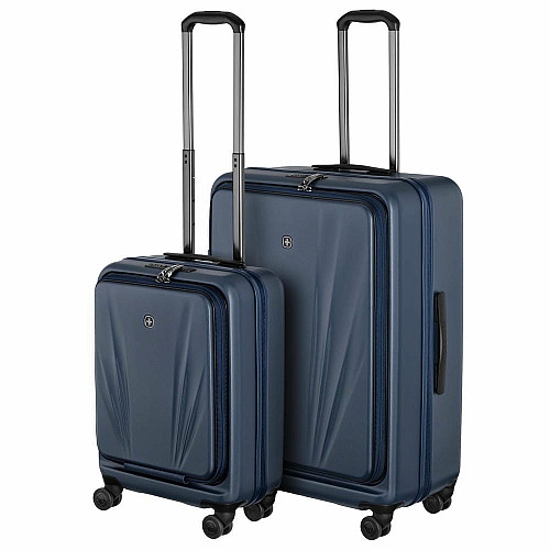 Набор чемоданов Wenger Skyon Hardside, поликарбонат, (S+L), TSA, 4 колеса, расширение, темно-синий