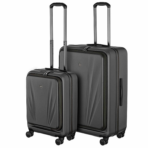 Набор чемоданов Wenger Skyon Hardside, поликарбонат, (S+L), TSA, 4 колеса, расширение, серый