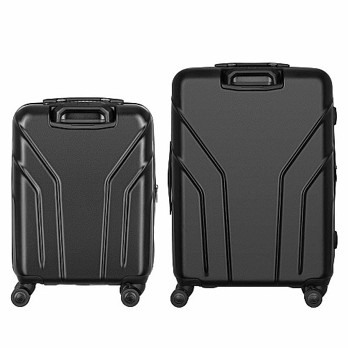 Набор чемоданов Wenger Amplix Hardside, поликарбонат, (S+M), TSA, 4 колеса, EXP, черный
