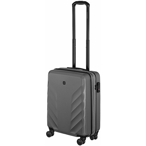 Чемодан Wenger, Motion, поликарбонат, малый, 55см, 30/40л, TSA, 4 колеса, серый