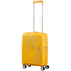 Валіза American Tourister, Soundbox, поліпропілен, мала, 55см, 35.5/41л, TSA, 4 колеса, EXP, жовтий