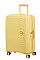 Чемодан American Tourister, Soundbox, полипропилен, средний, 67см, 71.5/81л, TSA, 4 колеса, EXP, пастельно-желтый