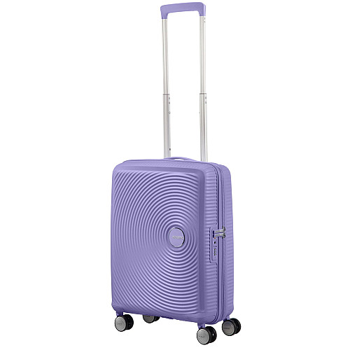 Чемодан American Tourister, Soundbox, полипропилен, малый, 55см, 35.5/41л, TSA, 4 колеса, EXP, лавандовый