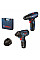 Набор из двух аккумуляторных инструментов Bosch Professional 12В дрель-шуруповерт GSR 120-LI гайковерт ударный GDR 120-LI акб 2х2А·час кейс