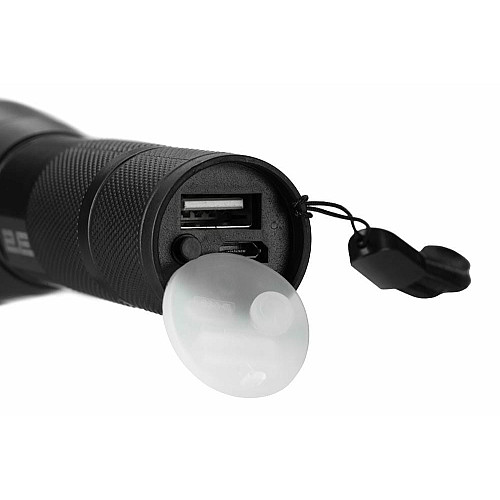 Фонарь ручной аккумуляторный 2E FLBL1812BI Micro-USB 1200мА·час 1200лм 10Вт 4 режима освещения функция Power Bank IPX4 0.1кг