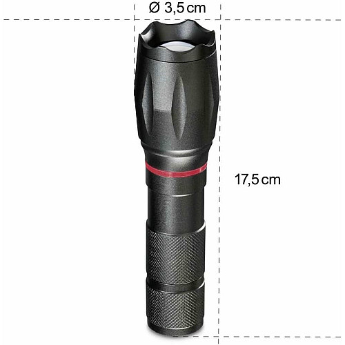Ліхтар ручний на батарейках Hama SOLID PRO, AAAx3, 200лм, 5Вт, LED, чорний