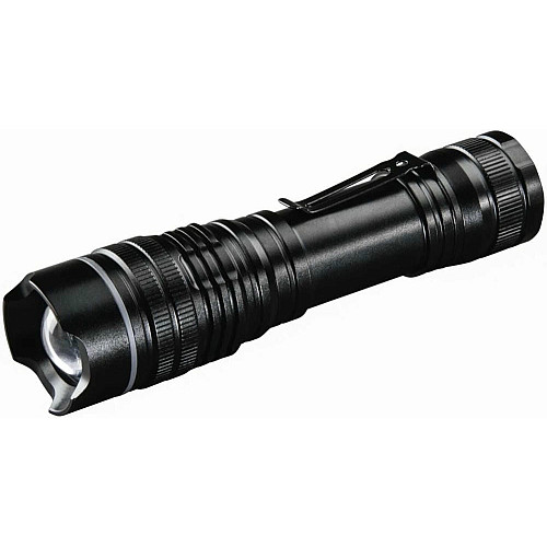 Фонарь ручной на батарейках Hama PRO-3, AAAx3, 330лм, LED, 3 функции освещения, черный