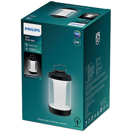 Ліхтар кемпінговий Philips Cicero 6Вт 5000K 4000мАг USB-A IP54 чорний