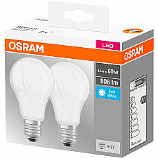 Набір ламп 2шт OSRAM LED E27 8.5Вт 4000К 806Лм A60