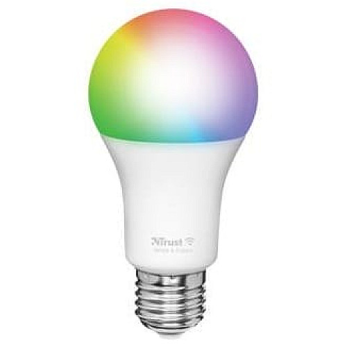 Лампа розумна Trust E27 806 Lumen, 1800-6500k, RGBCW, білий