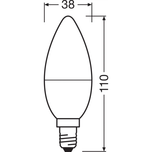 Лампа OSRAM LED E14 6.8Вт 3000К 806Лм В60 VALUE