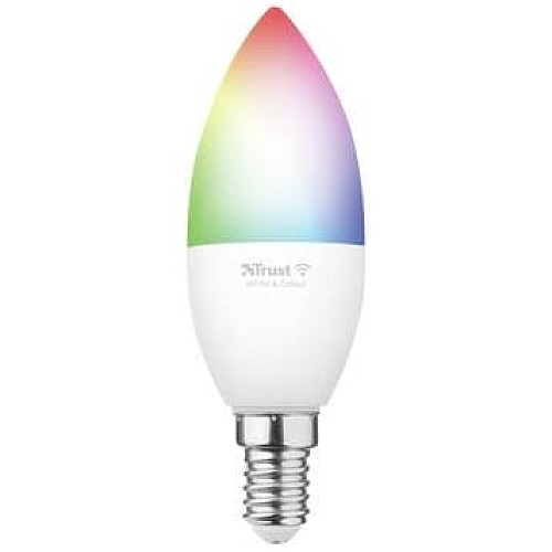Лампа розумна Trust E14 470 Lumen, 1800-6500k, RGBCW, білий