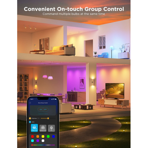 Набір ламп 2шт Govee B600D GU10 Smart LED Bulb, RGBWW, WI-FI/Bluetooth, білий