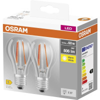 Набір ламп 2шт OSRAM LED E27 6.5Вт 2700К 806Лм A60