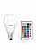 Лампа OSRAM LED E27 RGB 9Вт 2700К 806Лм пульт ДУ A60
