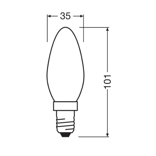 Лампа OSRAM LED E14 7Вт 4000К 1055Лм В75 VALUE