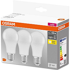 Набір ламп 3шт OSRAM LED E27 13Вт 2700К 1520Лм A60