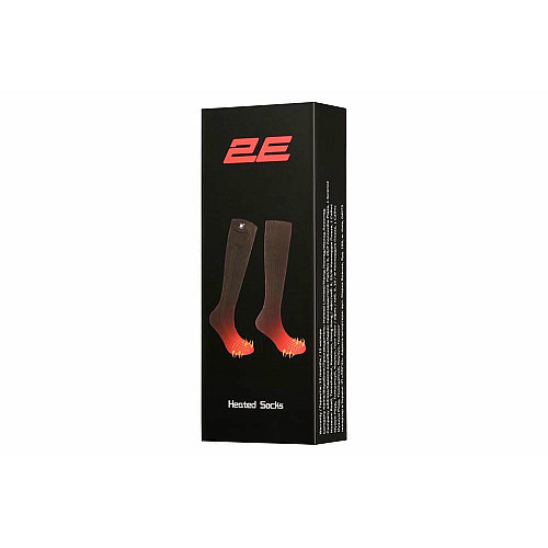 Носки с подогревом 2E Race Plus Black высокие, размер M
