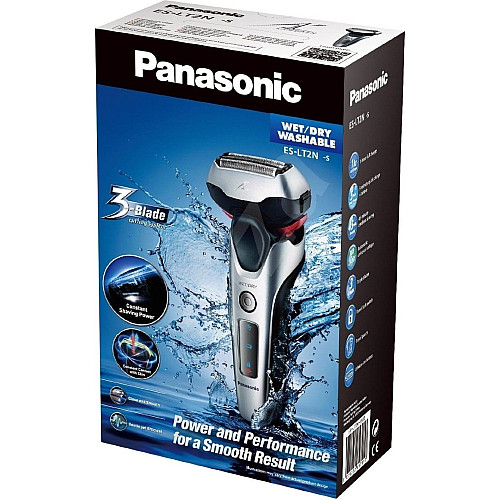 Бритва електр. Panasonic сіткова, 13000 об/хв,  бритв.головок-3, Li-Ion, сух.+волог., тример, сірий