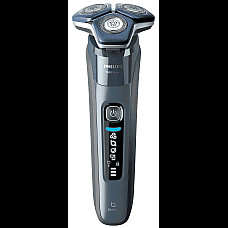 Бритва електр. Philips роторна Series 7000, 9Вт,  бритв.головок-3, Li-Ion, сух.+волог., тример, чохол, Bt., сіро-синій