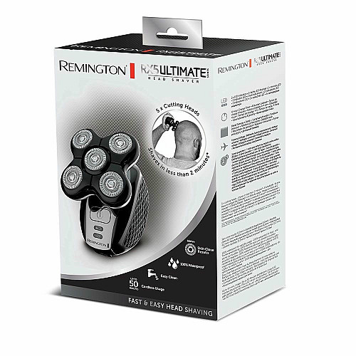 Бритва электр. для головы Remington роторная Ultimate Series RX5, бритв.головок-5, сух.+влажн., триммер, кейс, черный