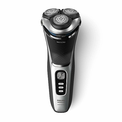 Бритва электр. Philips Series 3000, бритв.головок-3, Li-Ion, сух.+влажн., триммер,индикатор заряда, чехол, серый