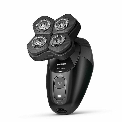 Бритва электр. для головы Philips роторная Pro Series 5000, бритв.головок-4, Li-Ion, сух.+влажн., черный