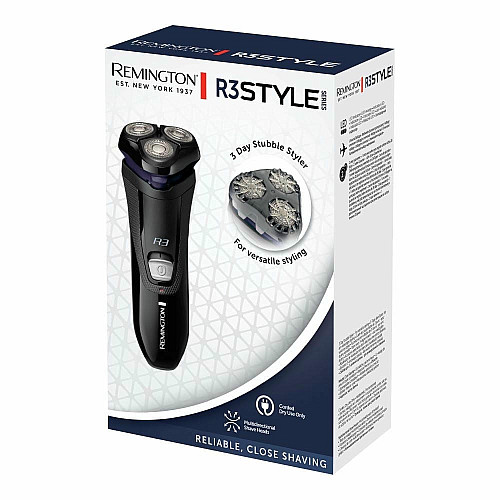 Бритва электр. Remington роторная Style Series, бритв.головок-3, от сети, сух., триммер, черно-синий